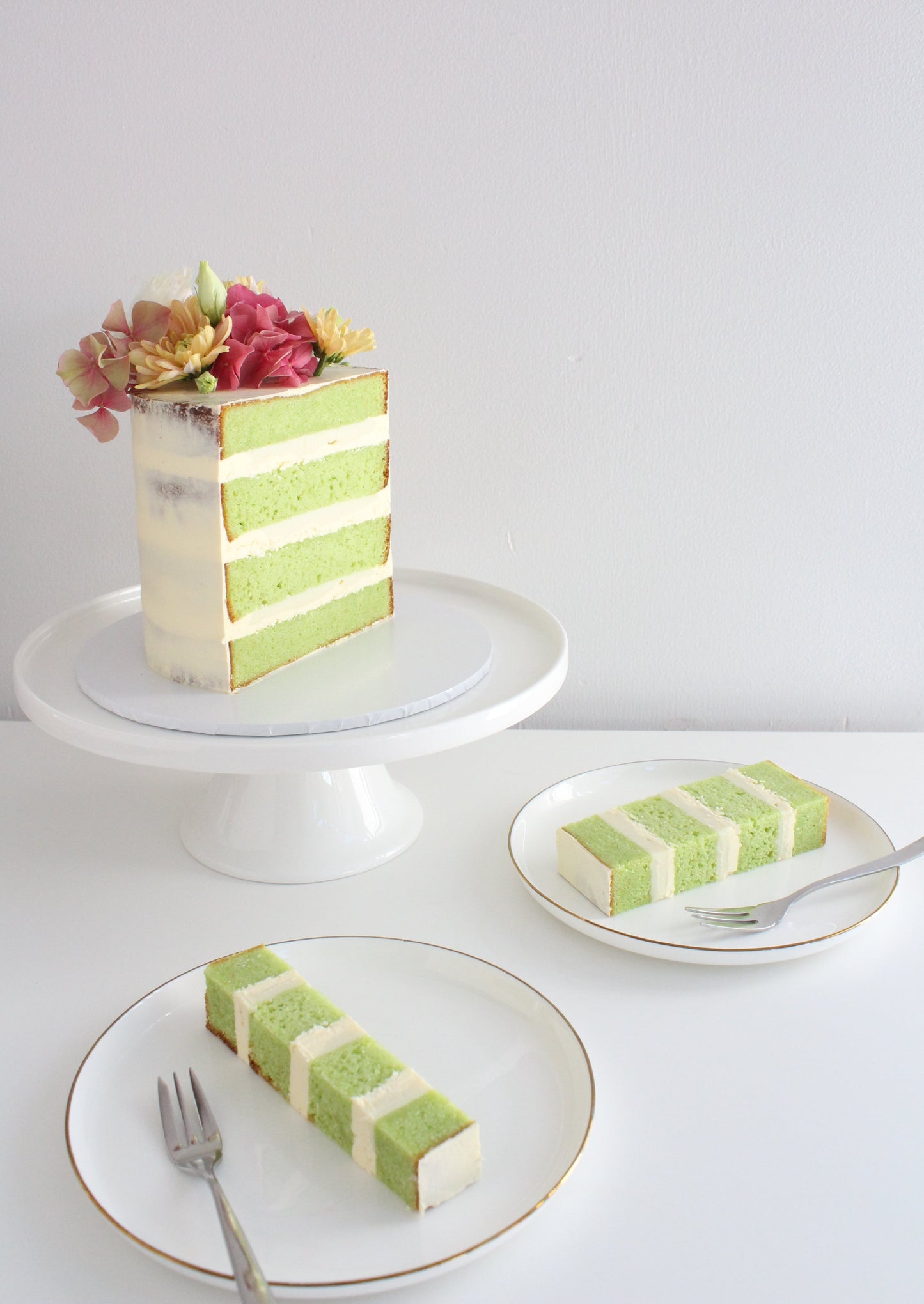 Pandan Sponge Cake Recipe Card